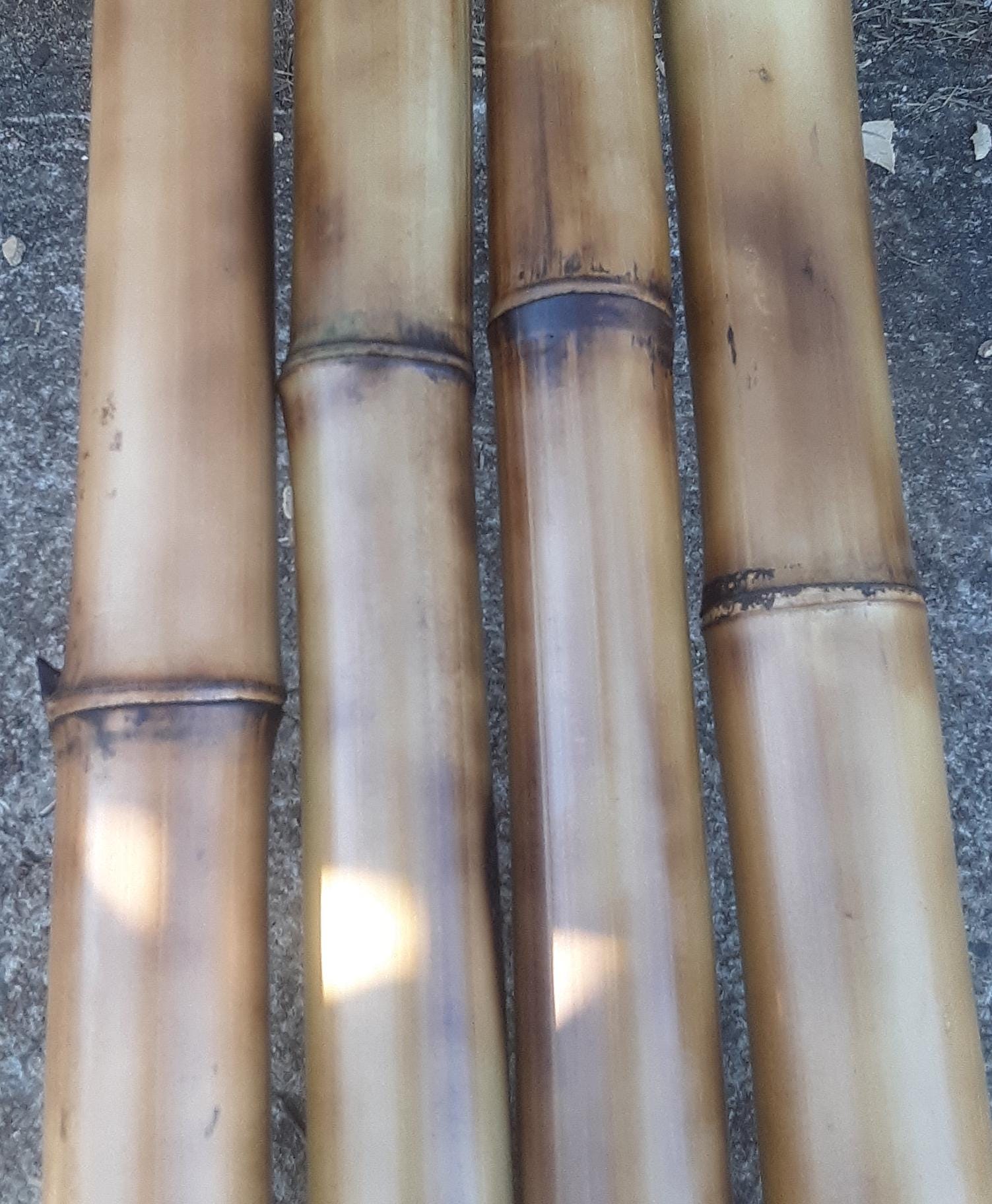 1.5-2" Bamboo Poles 4 Pack Bamboo Craft Sticks Garden Decor Wood Bamboo Poles Indoor Decor
