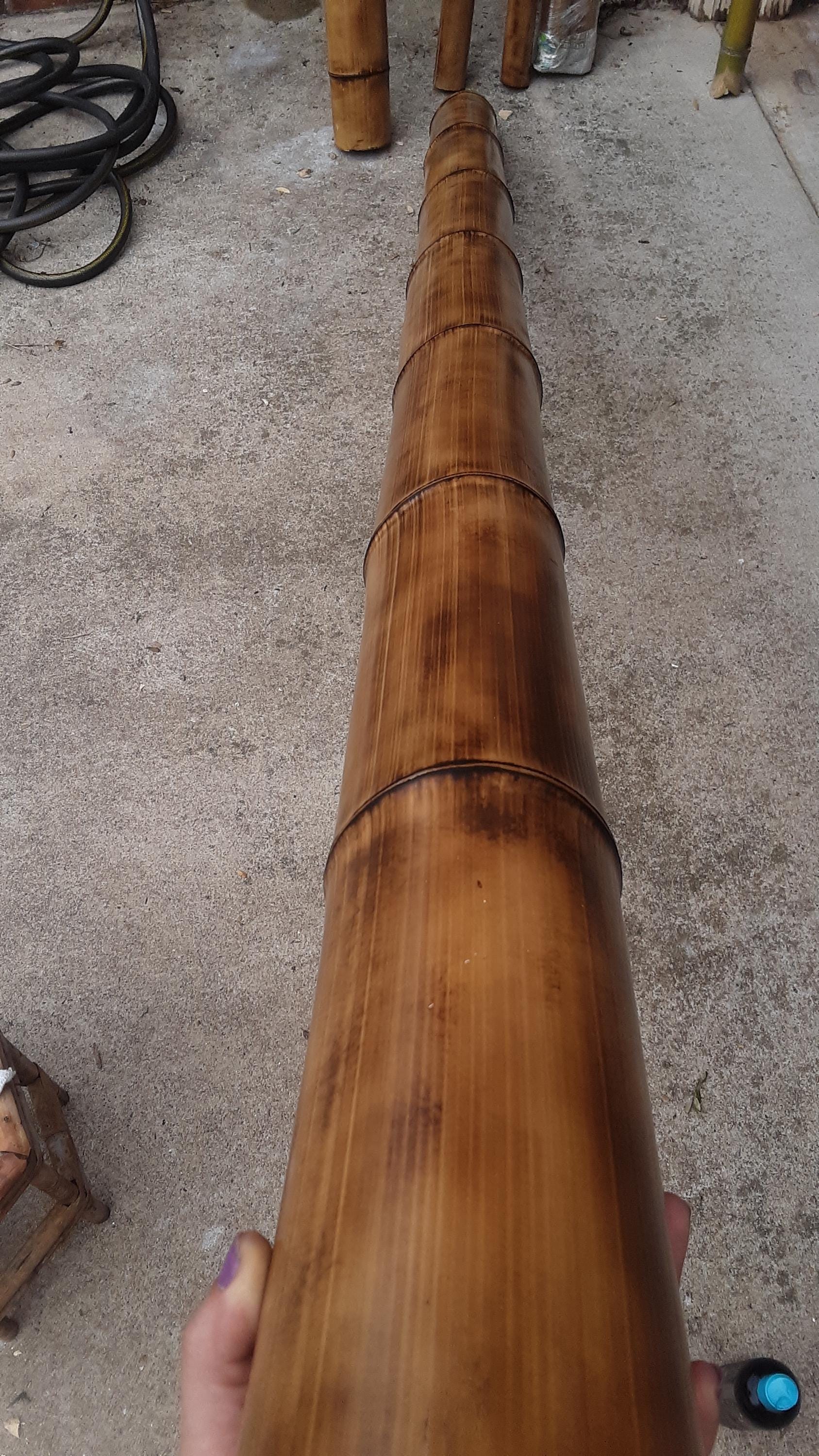 4.5" X Large Bamboo Pole Flame Cured Construction Grade Bamboo Tiki Indoor Outdoor  Decor Garden Office Decor Craft Sticks