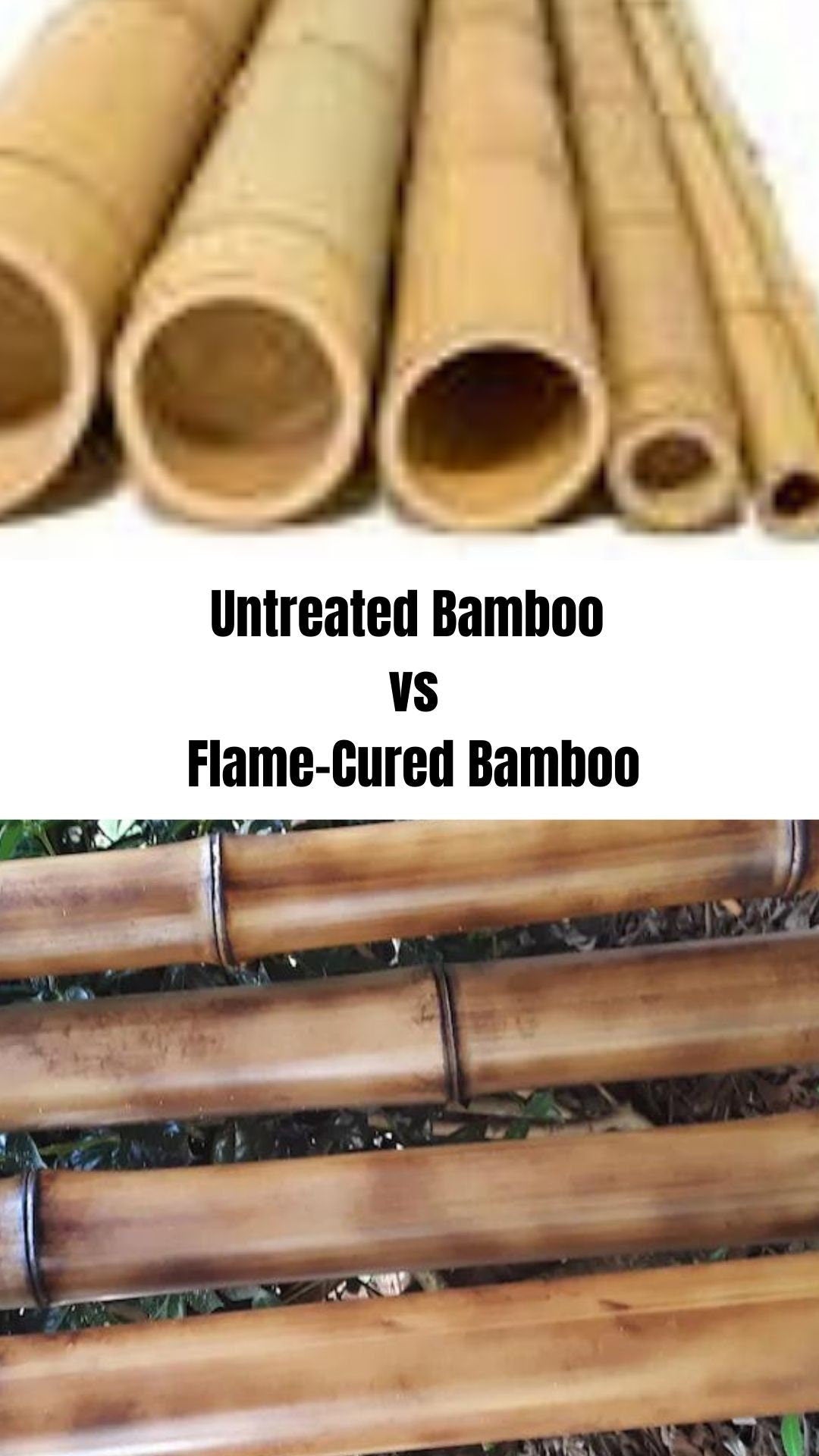 2.5" Set 4 Bamboo Poles Flame Cured All Natural Bamboo Craft Sticks Indoor Outdoor Tiki Decor Bamboo Design