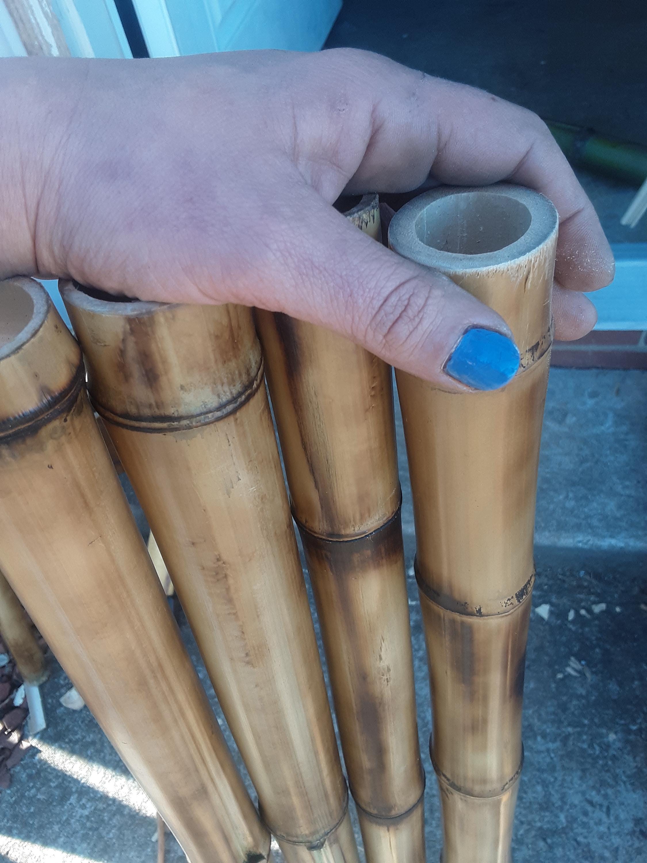 1.5-2" Bamboo Poles 4 Pack Bamboo Craft Sticks Garden Decor Wood Bamboo Poles Indoor Decor