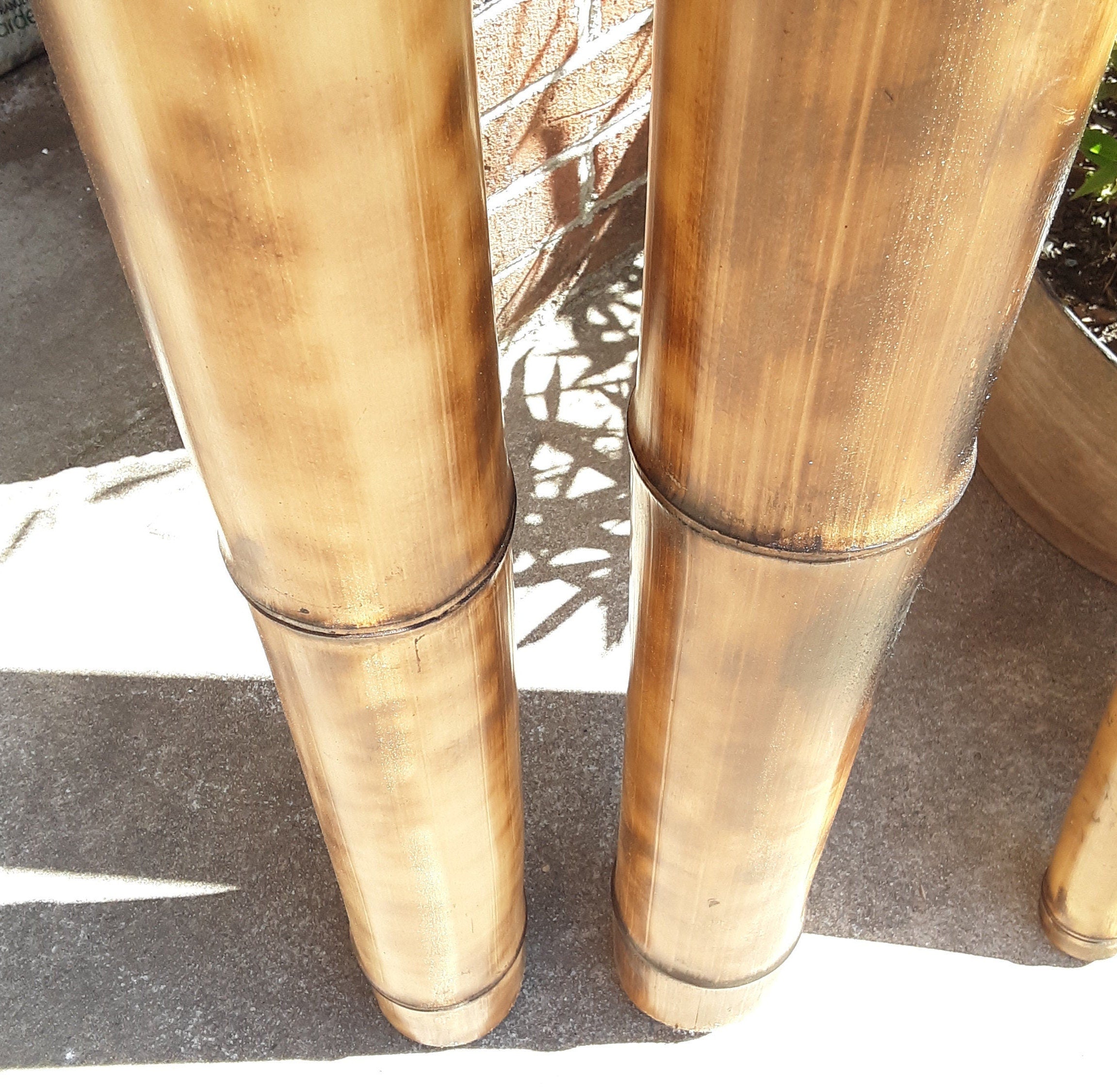 4.5" X Large Bamboo Pole Flame Cured Construction Grade Bamboo Tiki Indoor Outdoor  Decor Garden Office Decor Craft Sticks