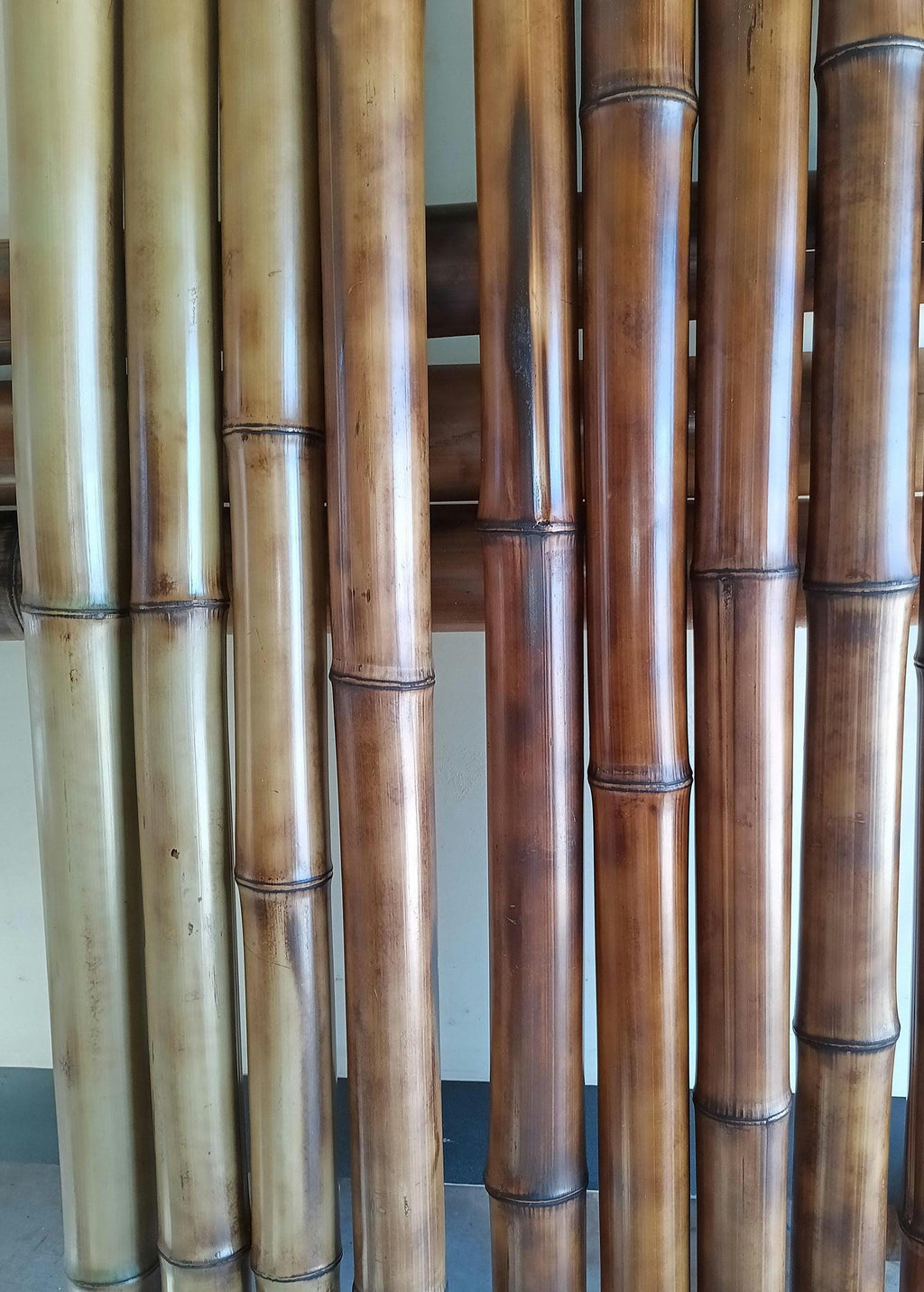 2.5" Set 4 Bamboo Poles Flame Cured All Natural Bamboo Craft Sticks Indoor Outdoor Tiki Decor Bamboo Design