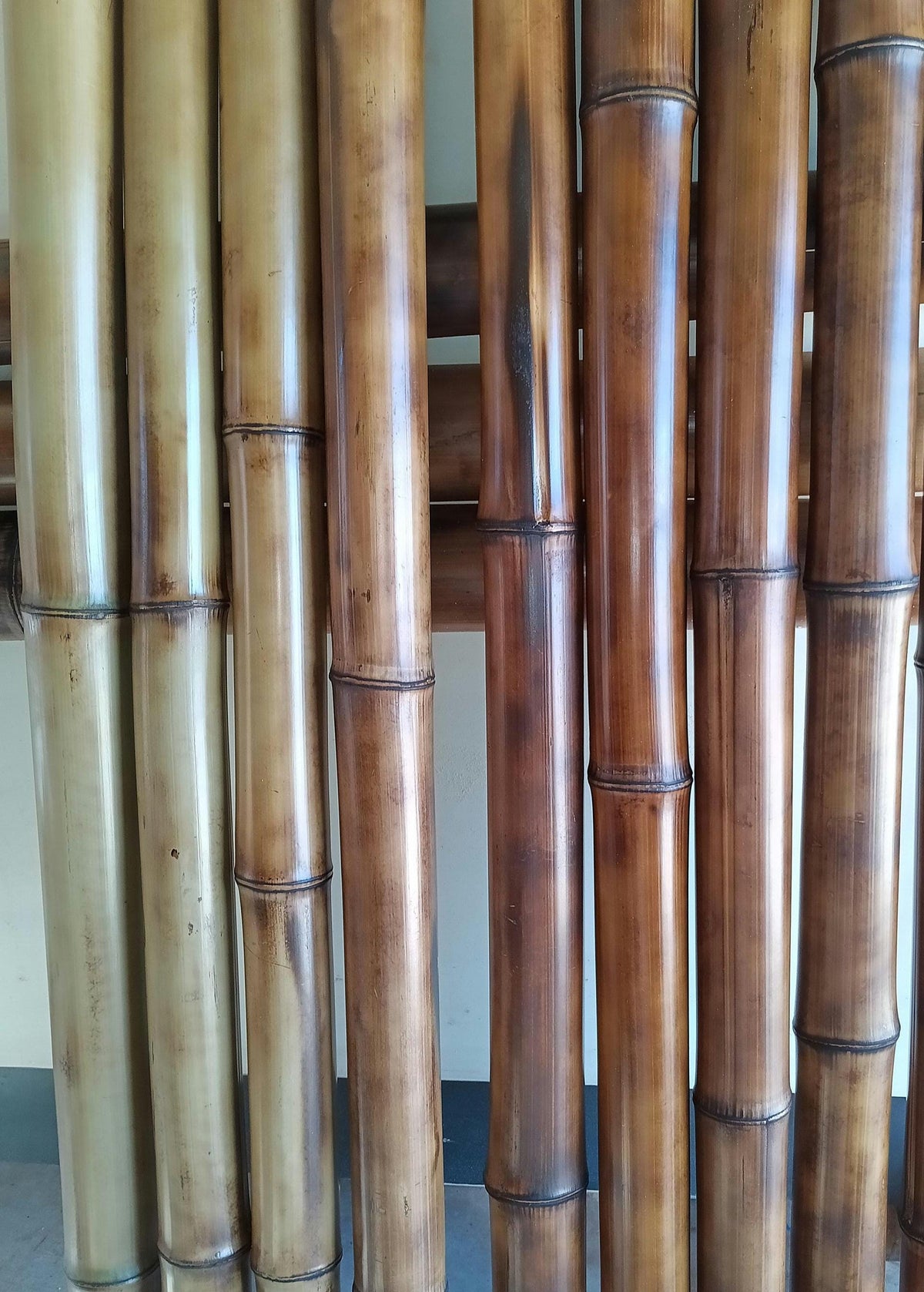 2.5" Set 4 Bamboo Poles Flame Cured All Natural Bamboo Craft Sticks Indoor Outdoor Tiki Decor Bamboo Design