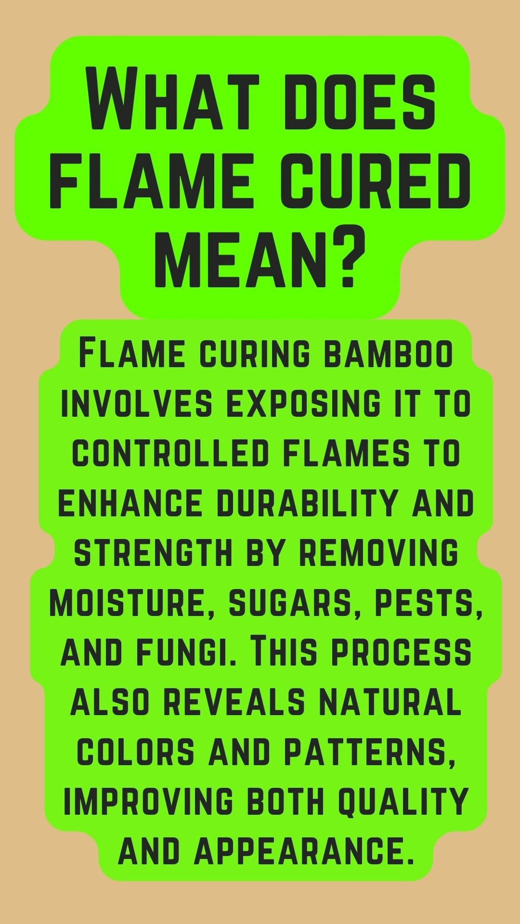 3.5-4" Bamboo Poles Set of 2 Flame Cured Bamboo Indoor/Outdoor Tiki Decor Construction Grade Bamboo Shibari Suspension Pole