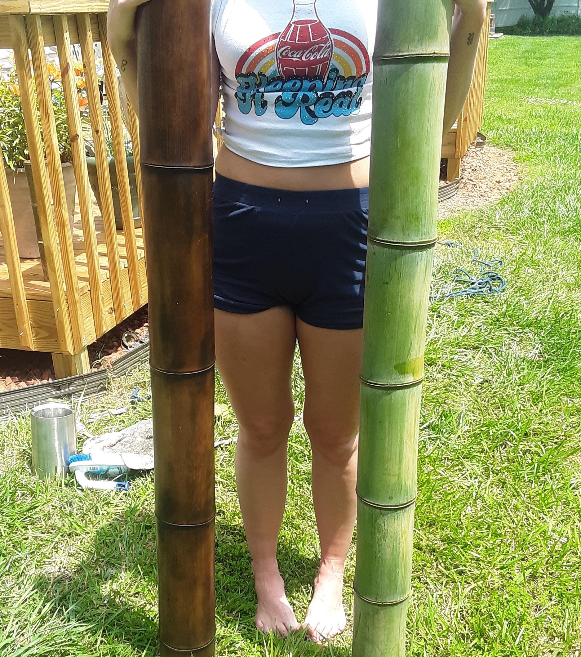 4.5" X Large Bamboo Pole Flame Cured Construction Grade Bamboo Tiki Indoor Outdoor  Decor Garden Office Decor Craft Sticks