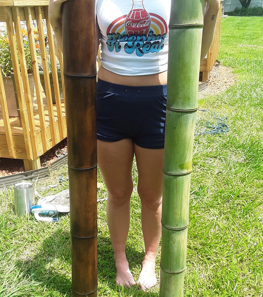 4.5" X Large Bamboo Pole Flame Cured Construction Grade Bamboo Tiki Indoor Outdoor  Decor Garden Office Decor Craft Sticks