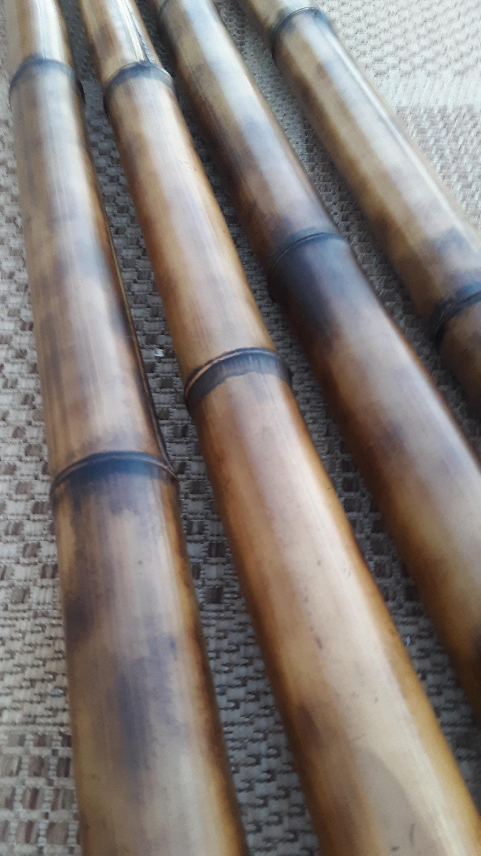 1.5-2" Bamboo Poles 4 Pack Bamboo Craft Sticks Garden Decor Wood Bamboo Poles Indoor Decor